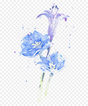 Flower Ink Watercolor painting - Water-color ink flower 