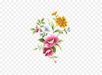Flower Layers Drawing - Hand-painted flowers 