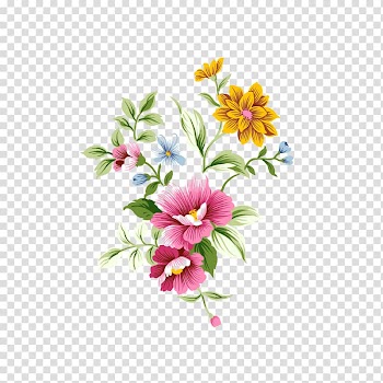 Flower Layers Drawing, Hand-painted flowers transparent background PNG clipart