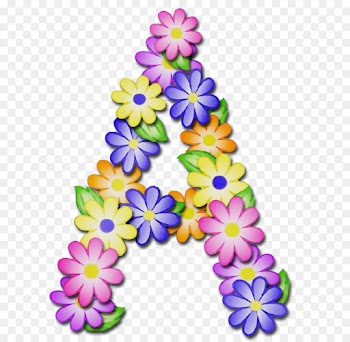 Flower, Letter, Alphabet, Purple, Violet PNG