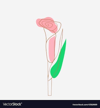 flower line art template design