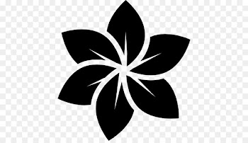 Flower Logo Black and white Clip art - plumeria vector 