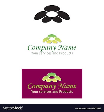 flower logo template set