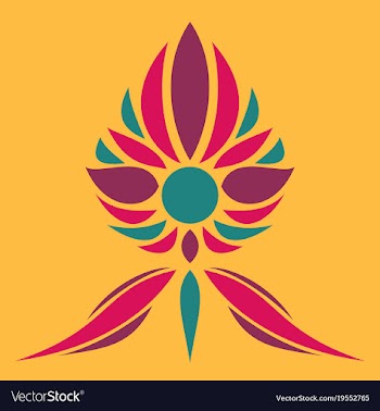 Flower logo template vector image