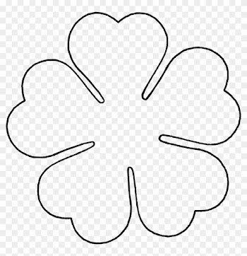 Flower Love Five Petal Template By @baj, A Flower Template - 6 Petal Flower Template