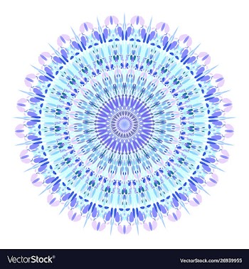 Flower mandala ornament - circular abstract vecor vector image