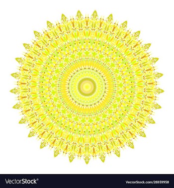 Flower mandala ornament - circular abstract vector image