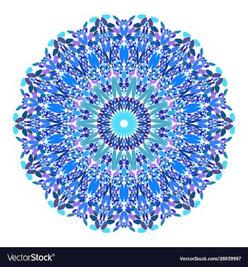 Flower mandala ornament - graphic design vector image