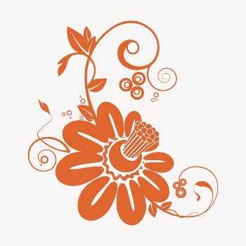 Flower ornament clipart, illustration psd. | Free PSD - rawpixel