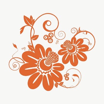 Flower ornament clipart, illustration vector. | Free Vector - rawpixel