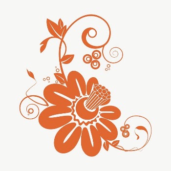 Flower ornament clipart, illustration vector. | Free Vector - rawpixel