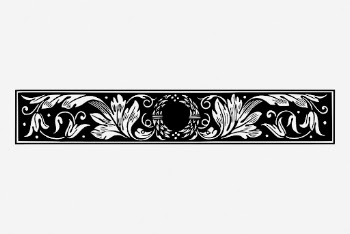Flower ornament divider, vintage decorative | Free Photo - rawpixel
