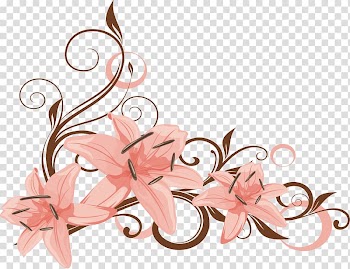 Flower Ornament , fuchsia frame transparent background PNG clipart