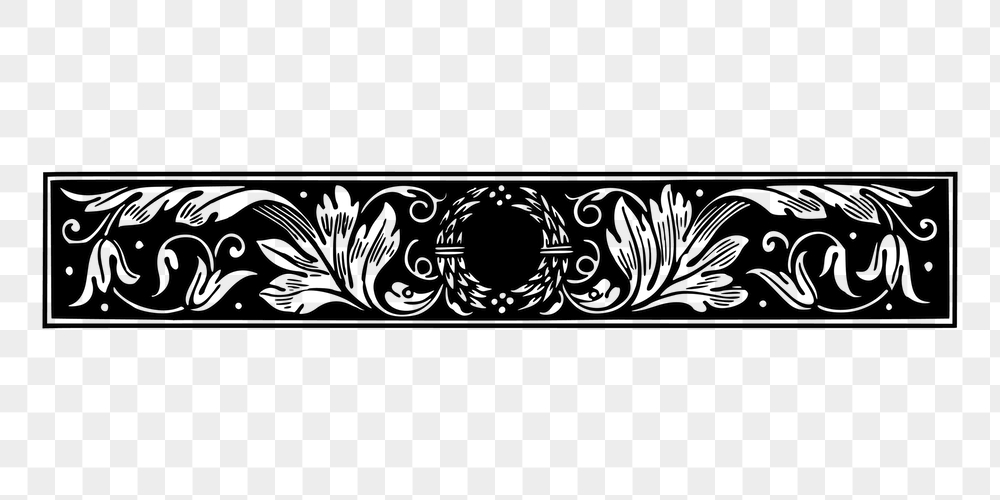 Flower ornament png divider sticker, | Free PNG - rawpixel