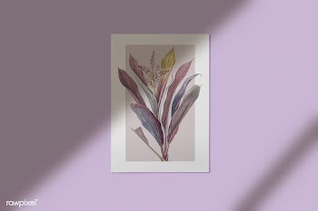 Flower paining on the wall illustration | Free stock psd mockup - 555952