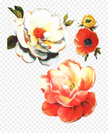 Flower Painting, Painting, Watercolor Painting, Orange, Flower PNG