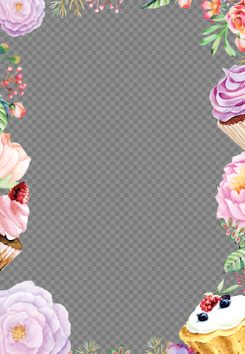 Flower Painting Watercolor Cake Flowers Border Drawing