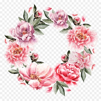 Flower Painting Wreath - Hand-painted flowers flower cluster 