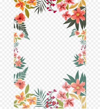 Flower Paper Clip art - Summer flower border shape 