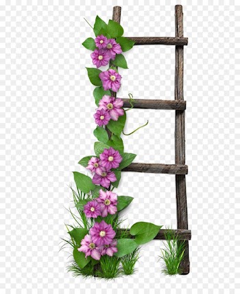 Flower Paper Digital scrapbooking Ladder - Wooden ladder 