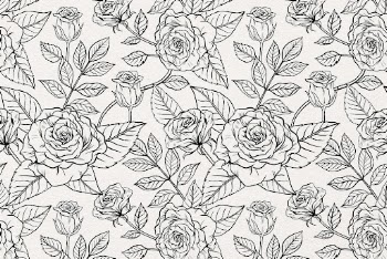 Flower pattern background, vintage botanical | Free PSD - rawpixel