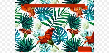 Flower Pattern - Tropical leaf decoration vector 