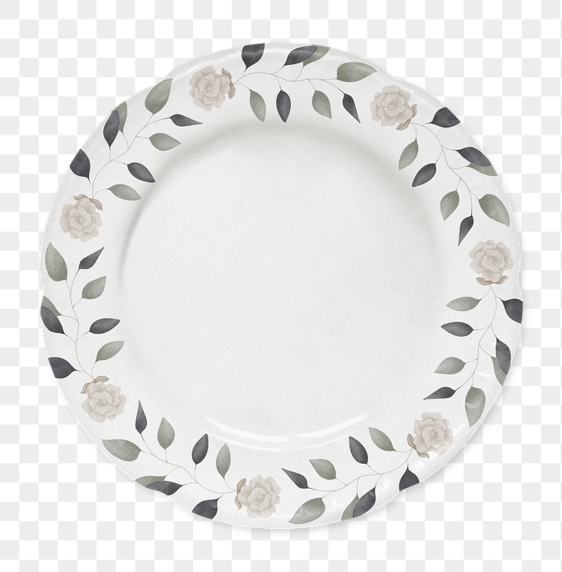 Flower patterned dish png sticker, | Free PNG - rawpixel