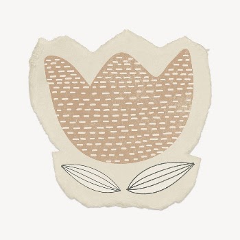 Flower patterned shape collage element, | Free PSD - rawpixel