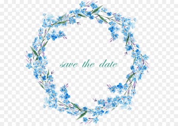 Flower Picture frame Clip art - Blue border 
