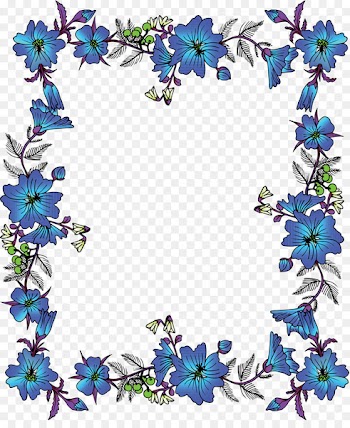 Flower Picture frame Clip art - chinese blue vintage lace border 