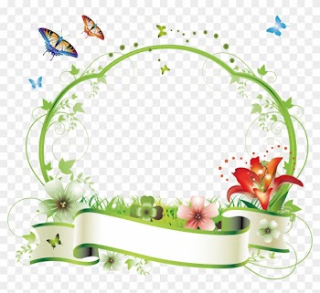 Flower Picture Frame Floral Design Clip Art - Happy Easter Greeting Cards