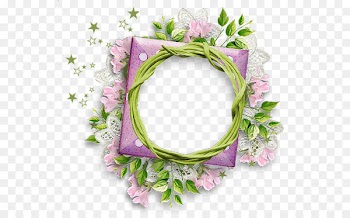 Flower Picture frame Purple Clip art - Floral Round Frame PNG Photos 