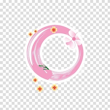 Flower, Pink flower frame transparent background PNG clipart