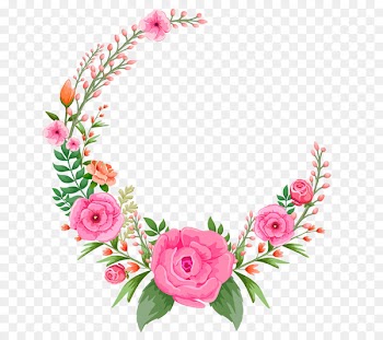 Flower Pink Rose - Pink flowers frame 