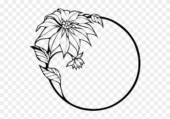 Flower Png Clipart Black And White - Flowers Clip Art Black And White Border