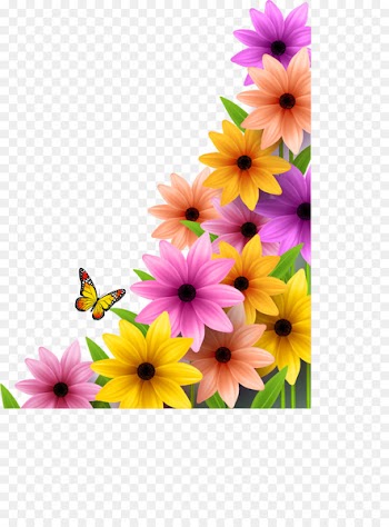 Flower Poster - Flowers border vector material 