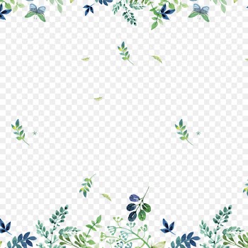 Flower Poster Watercolor painting Green Calendar - Small fresh layout design 
