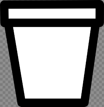 Flower Pot Clip Art Black And White - Clip Art Library