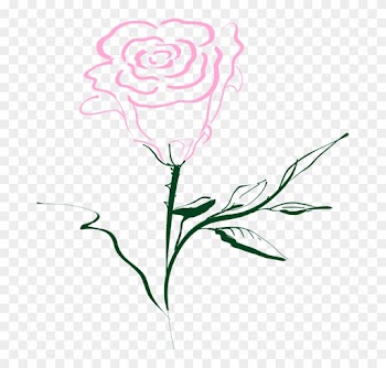 Flower Pot Outline 11, - Rose Clip Art