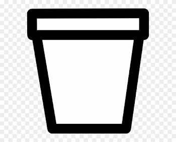 Flower Pot Outline Clip Art - Flower Pot Outline
