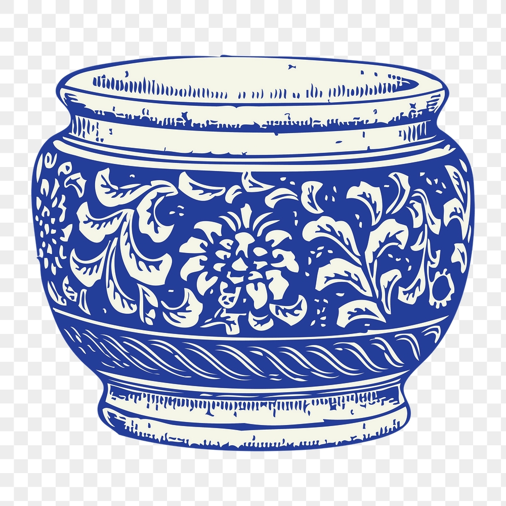 Flower pot png sticker, vintage | Free PNG - rawpixel