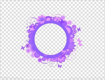 Flower, Purple flower frame material transparent background PNG clipart