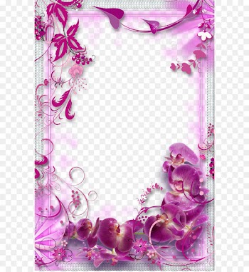 Flower Purple - Purple flowers border background 