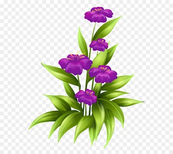 Flower Purple Stock illustration Clip art - Transparent Purple Flowers PNG Clipart Picture 