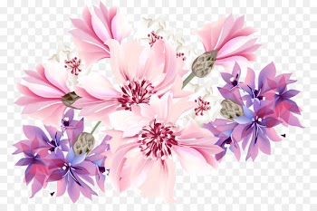 Flower Purple Stock photography Blue Wallpaper - Romantic fantasy floral background 