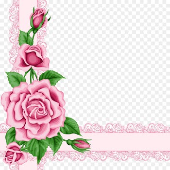 Flower Rose Clip art - pink flower border 