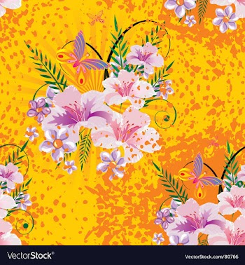 Flower seamless background vector image