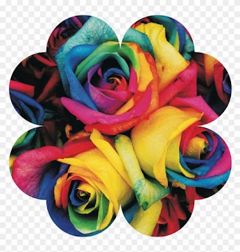 Flower Shape Led Ideas Display - Rainbow Rose