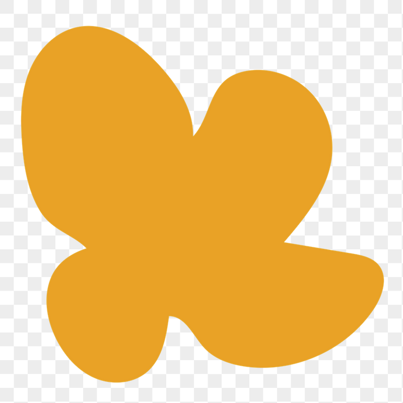 Flower shape png sticker, orange | Free PNG - rawpixel