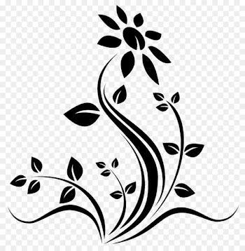 Flower Silhouette Clip art - Flower Silhouette 